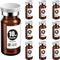 Ks-Tek Sterile Empty Vials with Self Healing Injection Port,with Aluminum plastic Cap,Sterile Package (10ml Amber,10)