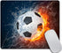Flaming Soccer Fire and Water Mousepad - Non-Slip Rubber Gaming Mouse Pad, Rectangle Mouse Pads for Computers Laptop
