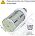 2 Pack 400W Equivalent LED Corn Light Bulb, 6000 Lumen 6000K Daylight, E26/E27 Medium Base for Indoor Garage Warehouse