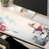 XXL Large Gaming Mouse Pad, Sakura Cherry Blossom Extended Desk Pad, Non-Slip Rubber Base 35.4x15.7in
