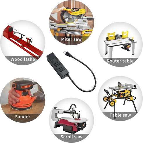 Etoolcity Automatic Dust Collector Switch, Power Tool Auto Switch with On/Off Delay, Prevents Circuit Overload