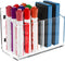 MaxGear Magnetic Dry Erase Marker Holder, Clear Acrylic Pen Holder for Fridge, Whiteboard, Locker, 2 Compartments