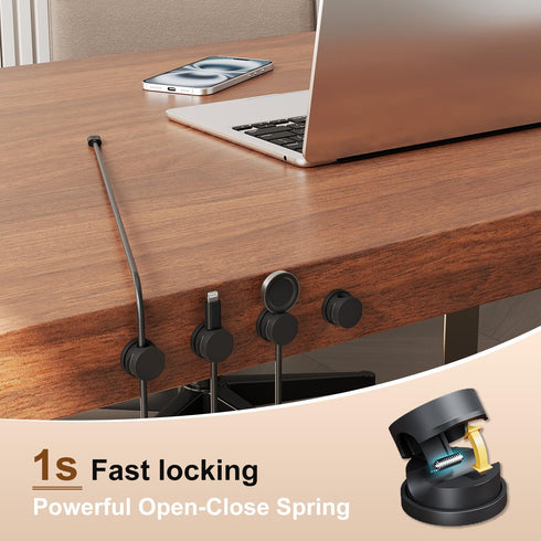 EveiGoncery 12 Pack 360 Cord Organizer Holder Clips Rotatble Spring Cable Management,Hide Phone Charging Cable Keeper