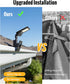 350LM 1200mAh 3 360 Mailbox, Clip On Solar Lights Outdoor, Solar Motion Sensor Clamp Light with Battery, Modes