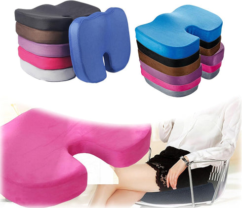 KELINFONG Tailbone Seat Cushions for Office Chairs, Ergonomic Memory Foam Airplane Seat Cushion for & Coccyx & Sciatica