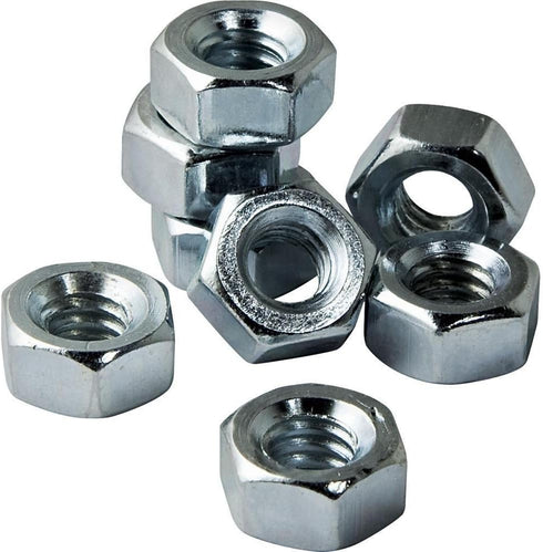 5/16-18 Zinc Coated Hex Nuts, Pack of 8