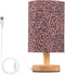 Amooorous Leopard Skin Print Black Peach Bedroom Table Lamp Baby Night Light for