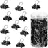 JANYUN 150Pcs Medium Binder Clips, 25mm/1 Inch Large Paper Clamps for Office School Home Supplies (Black)