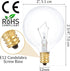 G16.5 Bulb 40W E12 (10 Pack) 110V 120V, 2700K Dimmable Simba Lighting Small Globe Round Candelabra Base for Chandelier