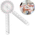 Prasacco 12 Inch Goniometer, Transparent Orthopedic Angle Ruler, 360 Degree Goniometer Protractor for Body Measuring