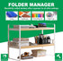 YGYQZ Wood Office Desk Shelf Organizer, Cute Dresser Top Storage Rack, Aesthetic Bookshelf for Women, Men, Kids