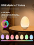 Dimming 7 Egg Night Light for Nursery: Baby Night Lights Tap Lamp Stepless with Warm White and RGB Colors Rechargeable