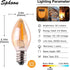 C7 LED Night Light Bulb, Classical Edison Style E12 Candle Base, 0.5 Watts LED Filament Bulb, Sign Light Replacement Bulb, 4W 5W Equivalent, Ultra Warm White 2200K Amber Glass, 50lm, Pack of 2 by Sphoon