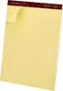 Esselte Corporation Perforated Pads, Legal, 50 Sheets, 8 1/2" x 11 3/4", 4/Pack, Canary