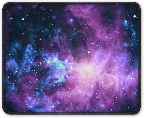 Auhoahsil Mouse Pad, Square Outer Space Mousepad Anti-Slip Rubber Mat with Durable Stitched Edge for Office Gaming,