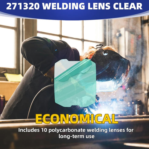 WZKO 271320 10pcs clear cover lenses for welding helmet Premium Welding Helmet Lens Protector, Clear Front Cover Lens