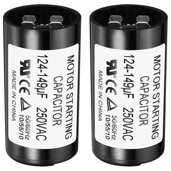 PATIKIL Motor Start Capacitor, 2 Pack 124-149uF/Mfd 250V 50/60Hz CD60 Run Capacitor for Electric Motor Starting