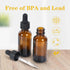 48 Pack 2 oz Dropper Bottles, Amber Glass Boston Bottles with Eye Droppers and Black Caps for Essential Oils, Travel