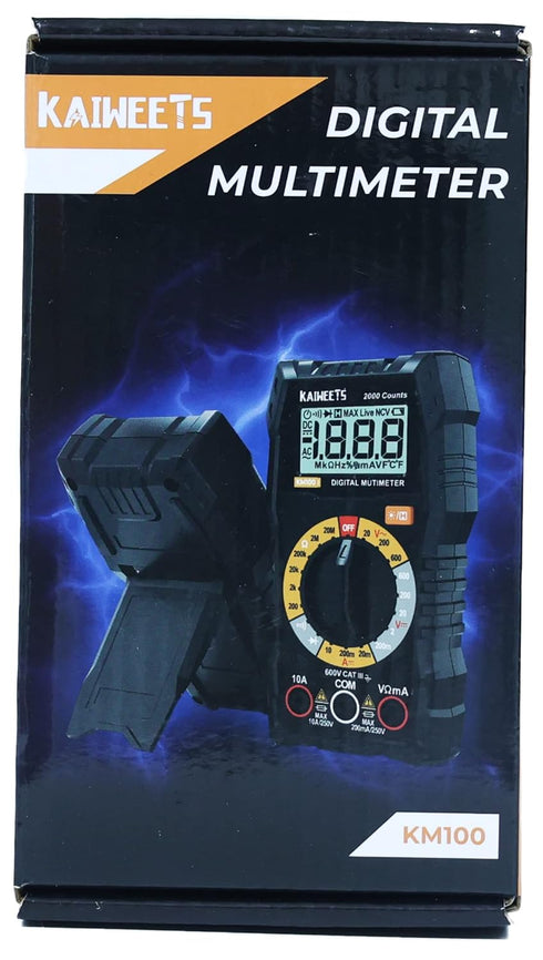 KAIWEETS Digital Multimeter with Case, DC AC Voltmeter, Ohm Volt Amp Tester for Household and Automotive