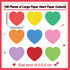 Geyee 108 Pcs Heart Cutouts, Paper Heart Bulletin Board Decorations for Classroom DIY Craft School Decor