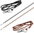 Leather Lanyard, 2PCS Handmade 23inch Strong Office Necklace Lanyard with Clip and Keychain for ID Badge Holder,