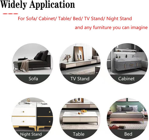 M MIMHOOY 5 Inch Set 4 Gold Furniture Legs, Legs for Furniture of Cabinet Legs, Dresser Legs for Cabinet Cupboard Sofa