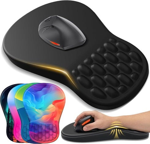 YIWEI Ergonomic Mouse Pad with Wrist Support - Gel Memory Foam Mouse Mat