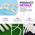 Swpeet 15Pcs Milkly Plastic Rods Assortment Kit - Diameter 8mm Length 250mm ABS Round Stick for DIY Model Making