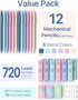 Four Candies Mechanical Pencil Set with 0.5 & 0.7mm Lead Refills, 29-Count Pack with Case