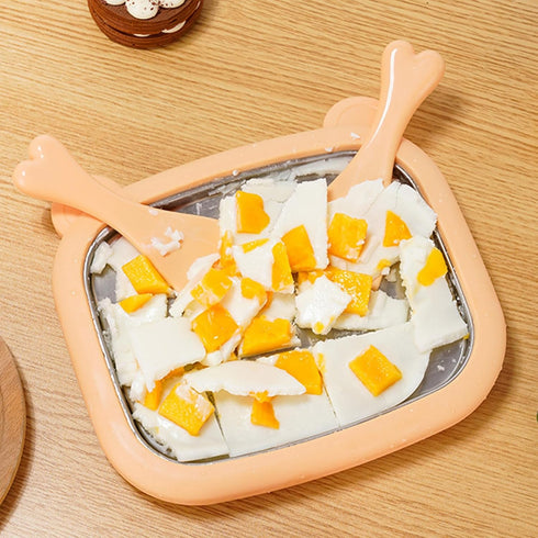 NIHUIFA Easy Homemade Ice Steel Cold Plate Freeze Dessert Maker For Freeze Yogurt Rolled Equipment Gifting