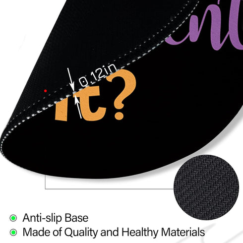 lebrocoli 8.6 8.6 inch Funny Work Mouse Pad, Small Round Mouse Pads for Desk, Mini Travel Mousepad for Wireless