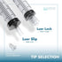 BH Supplies 3ml Luer Slip Tip Syringe with Caps, Sterile, Individually Wrapped, 100 Syringes