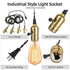 1-to-4 E26/E27 Vintage Plug-in Pendant Light Kit with Hanging Sockets, Industrial Hanging Light with Individual Rotary