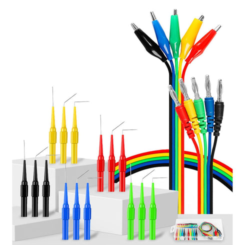 Zoeyilan 25PCS (20 Automotive Test Circuit Leads Kit, Multi Function Auto Diagnostic Tools, Multimeter Test Leads Kit