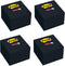 Super Sticky Notes - 2X Sticking Power, 3 x 3-Inches, Black, 5-Pads/Pack, 4 Pack (654-5SSSC)