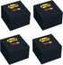 Super Sticky Notes - 2X Sticking Power, 3 x 3-Inches, Black, 5-Pads/Pack, 4 Pack (654-5SSSC)