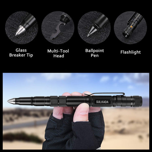 Set, SULKADA Gift for Men Women, Tactical Pen Gift Cool Gadget Stocking Stuffer,Unique Birthday Gift Ideal