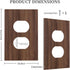 GNIXYUNXI 1 Outlet Covers Dark Walnut Wood Grain Gang Duplex Light Switch Cover Plate Decorative Switch Plate Covers