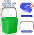 8 3 Irenare Pcs Sanitizing Bucket Quart Cleaning Pail Small Detergent Square, Spout and Handle Plastic Utility