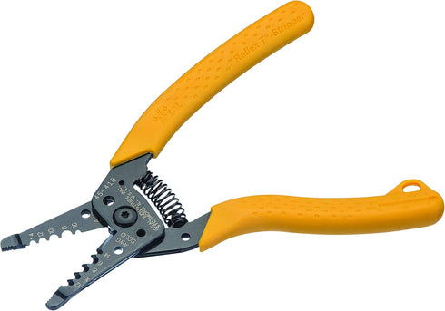 IDEAL Electrical 45-418 Premium Reflex T Stripper, 6-14 AWG Solid, 8-16 AWG Stranded, Wire Stripper with Textured Grips