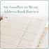 Gallery Leather Address Book Correction Labels, Self-Adhesive, 5 Sheets, 30 Stickers for Easy Contact Updates