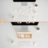 Yeoux Glass Desktop Whiteboard with Wood Organizer for Small Office Accessories, Aesthetic Dry Erase Board with Drawer