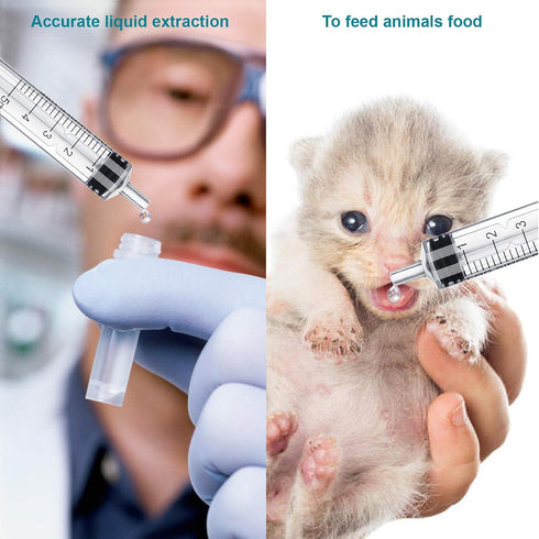 12 Pack - 5ml Plastic Syringes for Plant Hydroponic Liquid Measurement & Pets Feeding Tools (12Pcs 5ML/CC)