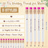 Crtiin 50 Pcs Wedding Pencils for Bridal Shower Games, Mini Golf Pencils with Eraser, 4 Inch
