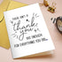Qiliji Funny Thank You Card, Humor Appreciation Card for Women Men, There Isn't A Thank You Big Enough For Everything