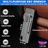 zavcurp Titanium Keychain Wrench Mini EDC Adjustable Spanner with Screwdriver, Pocket Tool for Everyday Carry, Travel