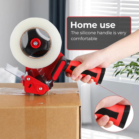Packing Tape Dispenser Gun 2" Light Seal for Shipping, Moving, Carton and Box Sealing - Red