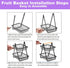 PAUANI 2/3 Haves(Black,3Layers) Tier Bread Vegetable Basket, Detachable Mesh Fruit Rack with Wooden Handle, Kitchens