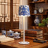 Pickmesh 1 Pack Chinoiserie Mahjong Lamp Scalloped Edge Chinoiserie LED Cordless Table