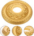 12.20 Inch Round Ceiling Medallion Pu Decorative Ceiling Plate for Home Lighting Medallions Fan Light Fixture Trim
